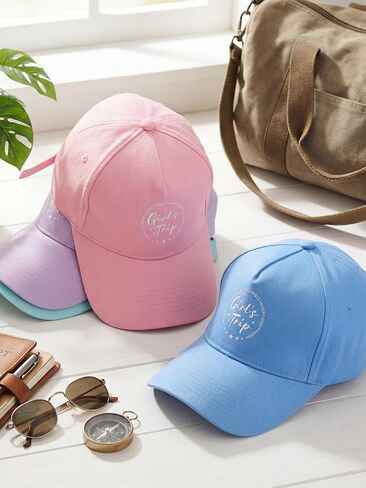 Cuffbow 4 Pcs Girls Trip Hats Gifts Girls Trip Cotton Cap Weekend Gifts for Friendship Vacation Bachelorette Party in Kuwait