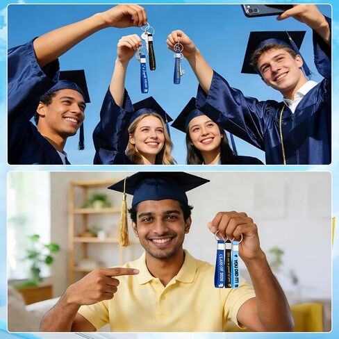 12PCS Graduation Gifts Class of 2026 Silicone Keychains Graduation Gift for Her Him Son Daughter Friends Boys Girls Inspirational Grad Gifts for High School College Party Favors Congratulations Gift in Saudi Arabia