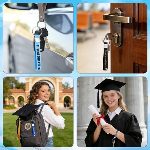 12PCS Graduation Gifts Class of 2026 Silicone Keychains Graduation Gift for Her Him Son Daughter Friends Boys Girls Inspirational Grad Gifts for High School College Party Favors Congratulations Gift in Saudi Arabia
