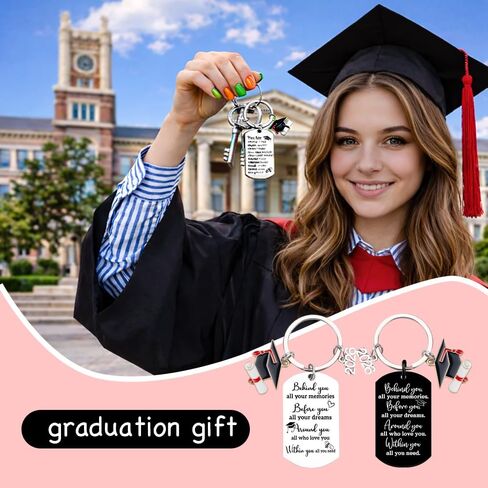 2 Pcs Graduation Keychain Gift Class of 2026 Graduation Keychain for University College Middle High School in Saudi Arabia