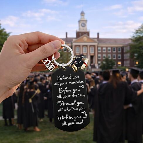 2 Pcs Graduation Keychain Gift Class of 2026 Graduation Keychain for University College Middle High School in Saudi Arabia