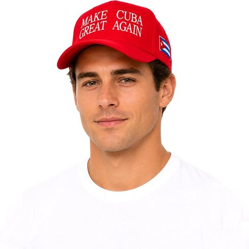IMPACT DESIGNS Make Cuba Great Again Dad Hat - Cuba Embroidered Cap - Gift for Proud Cubans in Kuwait