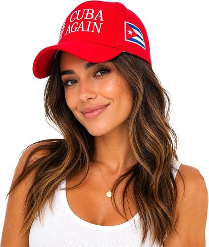 IMPACT DESIGNS Make Cuba Great Again Dad Hat - Cuba Embroidered Cap - Gift for Proud Cubans in Kuwait