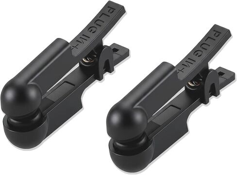 2Psc Ear Clip Electrodes Rubber, Compatible with Tens 7000 & Standard Tens Units, Reusable Ear Clip Accessory,(Black) in Saudi Arabia