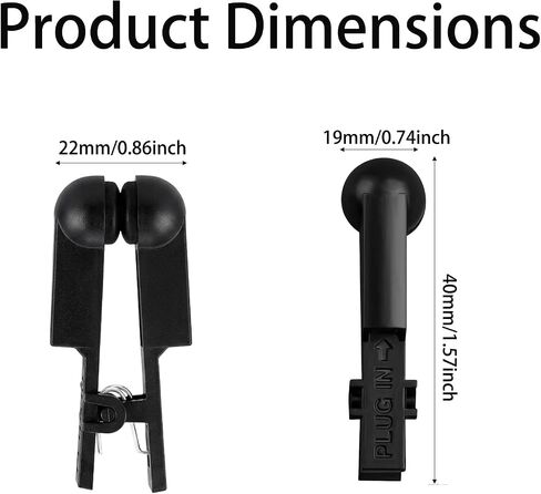 2Psc Ear Clip Electrodes Rubber, Compatible with Tens 7000 & Standard Tens Units, Reusable Ear Clip Accessory,(Black) in Saudi Arabia