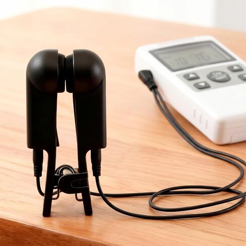 2Psc Ear Clip Electrodes Rubber, Compatible with Tens 7000 & Standard Tens Units, Reusable Ear Clip Accessory,(Black) in Saudi Arabia