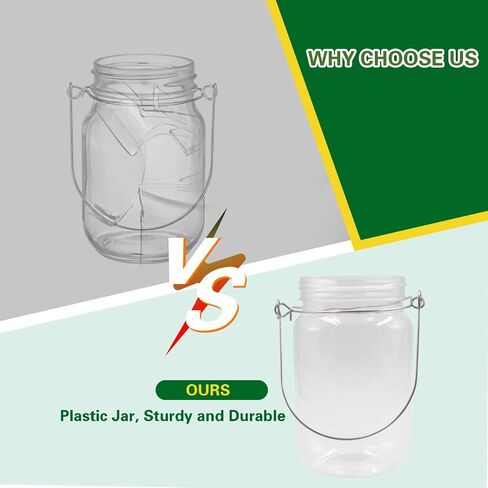 8 Sets Wedding Aisle Decoration Including 15 oz Plastic Hanging Mason Jar & 32'' Shepherd's Hooks for Outdoor Wedding Isle Ceremony Decorations (Flowers Not Included) in Kuwait