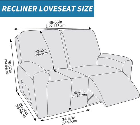 2026 Stretch Recliner Cover 3-Piece (24"-37") Super Soft Recliner Chair Covers with Big Pocket & Anti Slip Ties Stay in Place, Lazy Boy Reclining Slipcover Easy to Put on off Washable, Coffee in Saudi Arabia