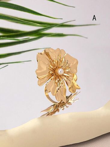 2024 Collection Bohemian Style Jewelry Set for Women - Trendy Leaf-Shaped & Flower Elements, Daily Wear, Parties, Mother’s Day Gifts, Gold-Plated in Kuwait