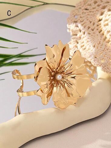 2024 Collection Bohemian Style Jewelry Set for Women - Trendy Leaf-Shaped & Flower Elements, Daily Wear, Parties, Mother’s Day Gifts, Gold-Plated in Kuwait