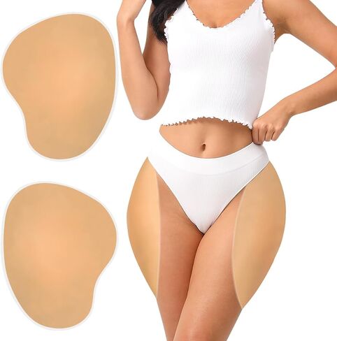 NSSZNUS 2Pcs Self Adhesive Silicone Hip Pads for Women Realistic Thick Buttocks Butt Pads Hip Dip Filler Shapewear in Saudi Arabia