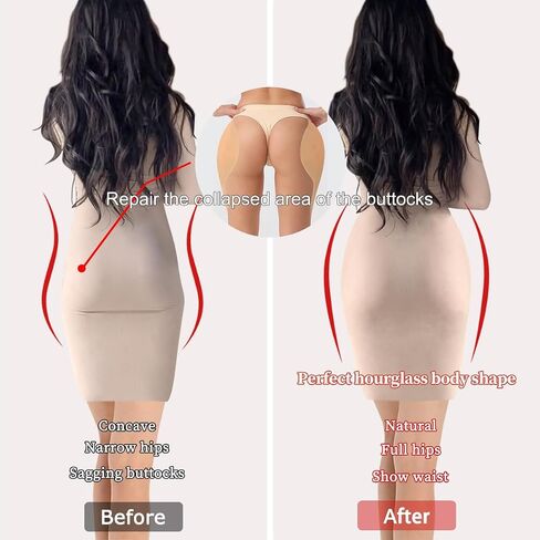 NSSZNUS 2Pcs Self Adhesive Silicone Hip Pads for Women Realistic Thick Buttocks Butt Pads Hip Dip Filler Shapewear in Saudi Arabia