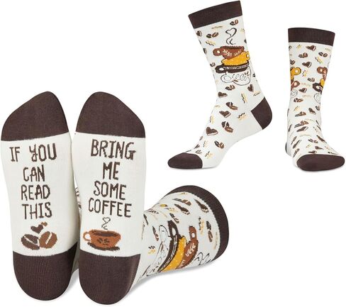 InnoBeta Coffee Gifts for Women Men One Size Crew Sock for Coffee Lovers Women on Birthday Christmas in Kuwait