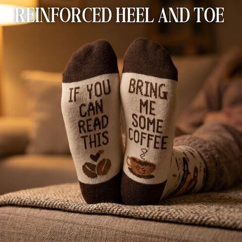 InnoBeta Coffee Gifts for Women Men One Size Crew Sock for Coffee Lovers Women on Birthday Christmas in Kuwait