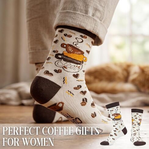 InnoBeta Coffee Gifts for Women Men One Size Crew Sock for Coffee Lovers Women on Birthday Christmas in Kuwait