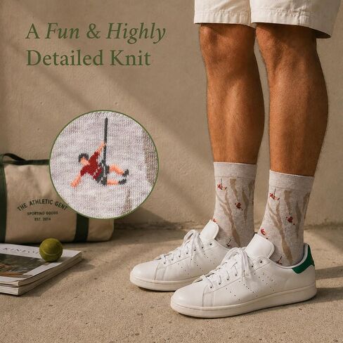 The Crazy Climber Socks – Rock Climbing Gifts for Men – Perfect Climber Gift – 1 x Pair, Size US 8–13, Beige – Unique Rock Climbing Gifts for Climbers, Dads, Boys in Saudi Arabia