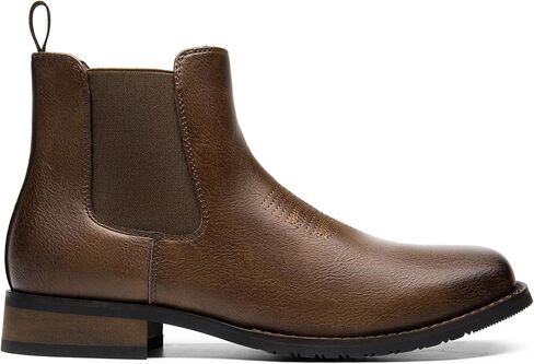 Bruno Marc Cowboy Boots for Men, Men's Chelsea Boots Western Square Toe Ankle Boots Casual Dress Boots in Kuwait