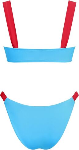 Women's Triangle Bikini Set Knot Front Sexy Cheeky Two Piece Swimsuit Thong Bathing Suit in Saudi Arabia