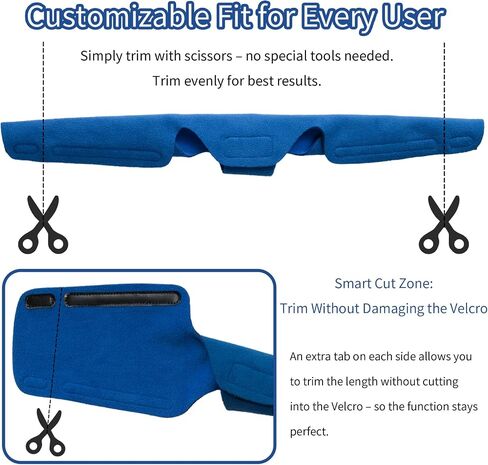 Neck Pad for Headgear Straps, Comfortable Fleece CPAP Headgear Strap Covers Universal and Washable CPAP Mask Cushions Can Reduce Headgear Pressure and Cheek Red Marks, Blue in Saudi Arabia