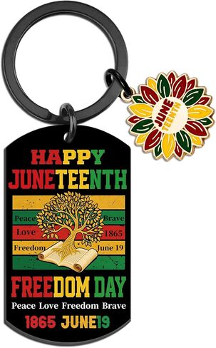 إكسسوارات Juneteenth للنساء ديكورات Juneteenth للأمريكيين من أصل أفريقي هدايا Juneteenths للنساء والرجال سلسلة المفاتيح الوطنية Juneteenths هدايا الحفلات in Kuwait