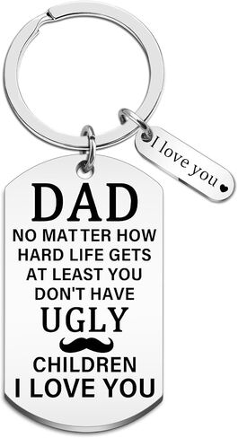 Keychain for Fathers Day Funny Dad Gifts from Daughter i Love You Dad Keychain from Son And Dad Birthday Gifts for Dads Stuff for Dads Birthday Anniversary in Kuwait
