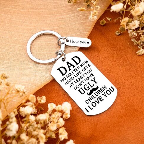 Keychain for Fathers Day Funny Dad Gifts from Daughter i Love You Dad Keychain from Son And Dad Birthday Gifts for Dads Stuff for Dads Birthday Anniversary in Kuwait