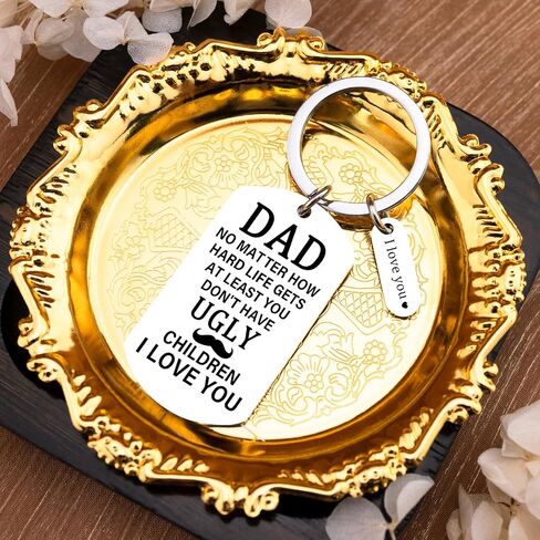 Keychain for Fathers Day Funny Dad Gifts from Daughter i Love You Dad Keychain from Son And Dad Birthday Gifts for Dads Stuff for Dads Birthday Anniversary in Kuwait