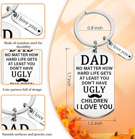 Keychain for Fathers Day Funny Dad Gifts from Daughter i Love You Dad Keychain from Son And Dad Birthday Gifts for Dads Stuff for Dads Birthday Anniversary in Kuwait