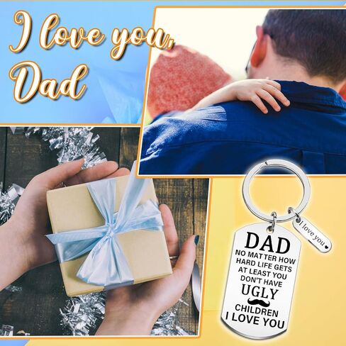 Keychain for Fathers Day Funny Dad Gifts from Daughter i Love You Dad Keychain from Son And Dad Birthday Gifts for Dads Stuff for Dads Birthday Anniversary in Kuwait