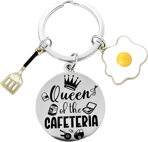Lunch Lady Gifts Cafeteria Worker Keychain for Christmas Birthday Retirement Appreciation Gifts for School Lunch Workers Crew Best Gift for Staff Teacher Women Cafeteria Themed Jewelry in Kuwait