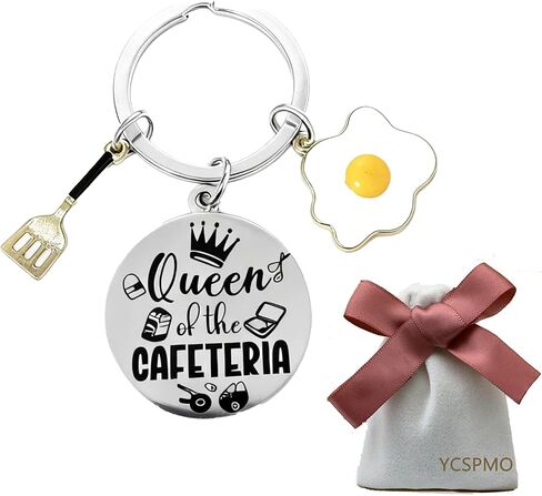 Lunch Lady Gifts Cafeteria Worker Keychain for Christmas Birthday Retirement Appreciation Gifts for School Lunch Workers Crew Best Gift for Staff Teacher Women Cafeteria Themed Jewelry in Kuwait
