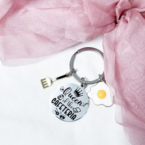 Lunch Lady Gifts Cafeteria Worker Keychain for Christmas Birthday Retirement Appreciation Gifts for School Lunch Workers Crew Best Gift for Staff Teacher Women Cafeteria Themed Jewelry in Kuwait