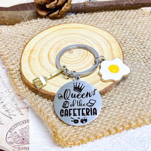 Lunch Lady Gifts Cafeteria Worker Keychain for Christmas Birthday Retirement Appreciation Gifts for School Lunch Workers Crew Best Gift for Staff Teacher Women Cafeteria Themed Jewelry in Kuwait