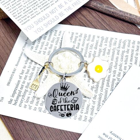 Lunch Lady Gifts Cafeteria Worker Keychain for Christmas Birthday Retirement Appreciation Gifts for School Lunch Workers Crew Best Gift for Staff Teacher Women Cafeteria Themed Jewelry in Kuwait