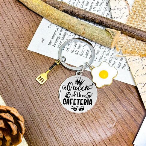 Lunch Lady Gifts Cafeteria Worker Keychain for Christmas Birthday Retirement Appreciation Gifts for School Lunch Workers Crew Best Gift for Staff Teacher Women Cafeteria Themed Jewelry in Kuwait