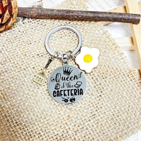 Lunch Lady Gifts Cafeteria Worker Keychain for Christmas Birthday Retirement Appreciation Gifts for School Lunch Workers Crew Best Gift for Staff Teacher Women Cafeteria Themed Jewelry in Kuwait