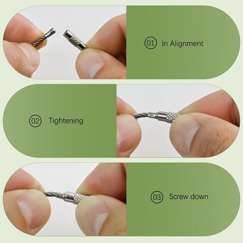 12pcs 4.3 Inch Stainless Steel Wire Rings Cable Keyring Loop，keychain,for Luggage Tags, Keys and ID Tag Keepers in Saudi Arabia