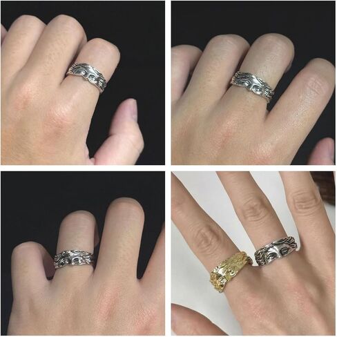 Vintage Artistic Half Face Open Rings,Women's Band Rings,Unique Rings,Adjustable Face Design, Stackable Rings Thumb Fashion Comfort Fit Jewelry Holiday Gift Size For Women Men in Saudi Arabia
