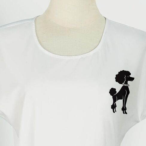 1950s Poodle Skirts Sock hop Outfits Women 50s Poodle Dress with Belt Glasses Earrings and Scarf in Saudi Arabia