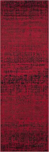 SAFAVIEH Adirondack Collection Runner Rug - 2'6" x 8', Red & Black, Modern Abstract Design, Non-Shedding & Easy Care, Ideal for High Traffic Areas in Living Room, Bedroom (ADR116F) in Kuwait