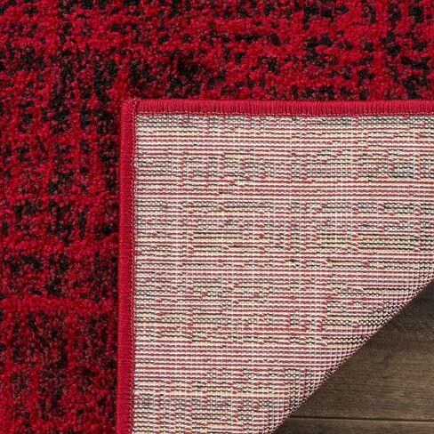 SAFAVIEH Adirondack Collection Runner Rug - 2'6" x 8', Red & Black, Modern Abstract Design, Non-Shedding & Easy Care, Ideal for High Traffic Areas in Living Room, Bedroom (ADR116F) in Kuwait