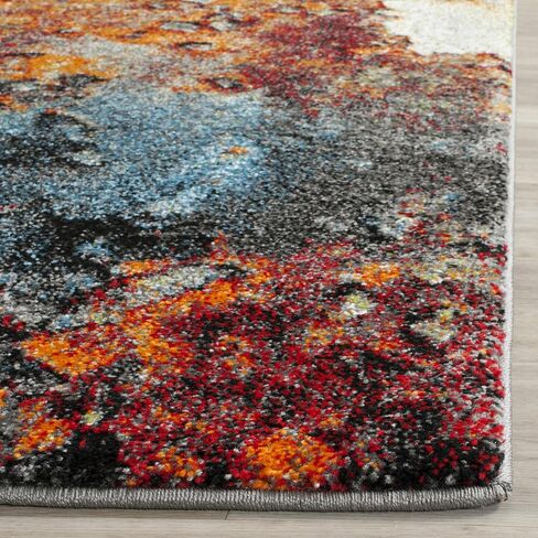 SAFAVIEH Glacier Collection Accent Rug - 4' x 6', Blue & Multi, Modern Abstract Design, Non-Shedding & Easy Care, Ideal for High Traffic Areas in Entryway, Living Room, Bedroom (GLA125B) in Kuwait