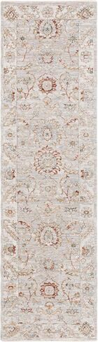 SAFAVIEH Hamilton Collection Runner Rug - 2'2" x 8', Grey & Gold, Traditional Oriental Design, Non-Shedding & Easy Care, Ideal for High Traffic Areas in Living Room, Bedroom (HLT108F) in Kuwait