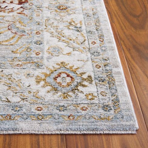 SAFAVIEH Hamilton Collection Runner Rug - 2'2" x 8', Grey & Gold, Traditional Oriental Design, Non-Shedding & Easy Care, Ideal for High Traffic Areas in Living Room, Bedroom (HLT108F) in Kuwait