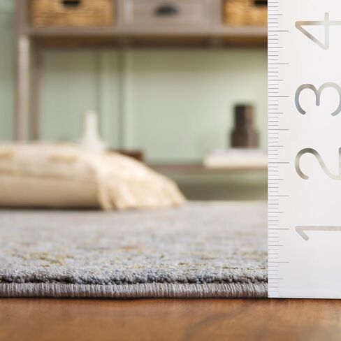 SAFAVIEH Hamilton Collection Runner Rug - 2'2" x 8', Grey & Gold, Traditional Oriental Design, Non-Shedding & Easy Care, Ideal for High Traffic Areas in Living Room, Bedroom (HLT108F) in Kuwait