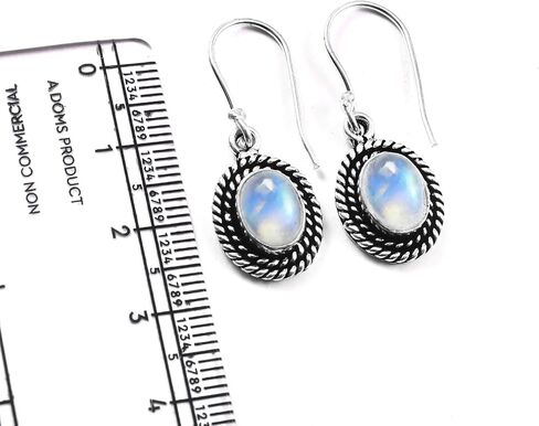 Natural Gemstone Women Hoops Sterling Silver Earrings Silver Jewelry BY SILVESTO INDIA in Saudi Arabia