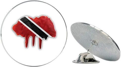 Trinidad Flag Blot Round Metal 0.75" Lapel Pin Hat Shirt Pin Tie Tack Pinback in Kuwait