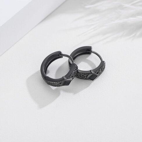 Celtic Earrings 925 Sterling silver Celtic Knot Hoop Earrings Irish Jewelry Gifts for Men Women in Kuwait