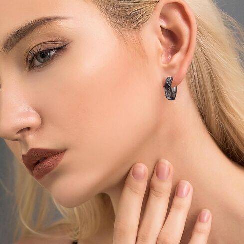 Celtic Earrings 925 Sterling silver Celtic Knot Hoop Earrings Irish Jewelry Gifts for Men Women in Kuwait