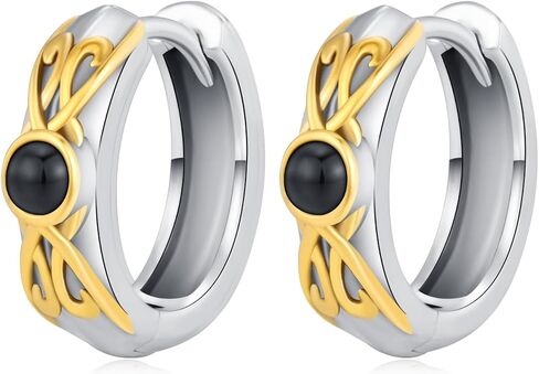 Celtic Earrings 925 Sterling silver Celtic Knot Hoop Earrings Irish Jewelry Gifts for Men Women in Kuwait